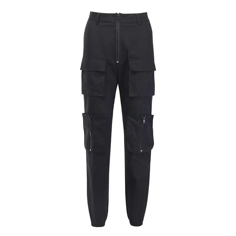 Pantalon treillis noir femme