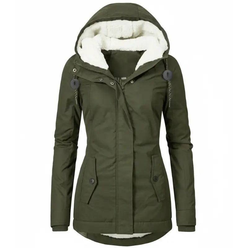 Parka femme militaire avec fourrure