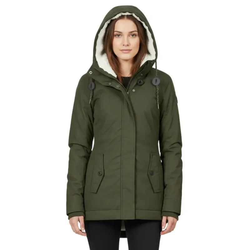 Parka femme militaire avec fourrure