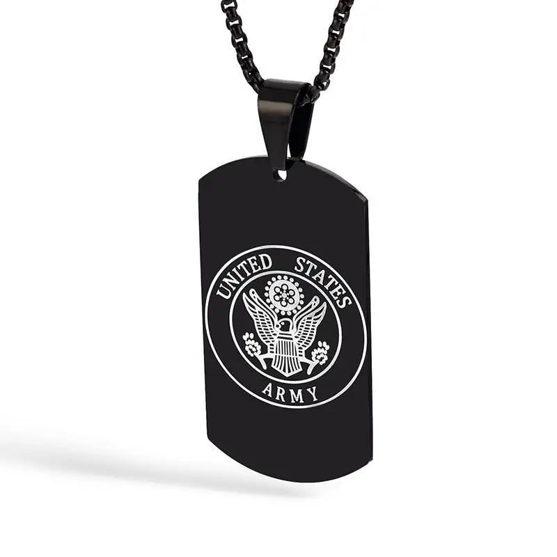 Pendentif plaque militaire