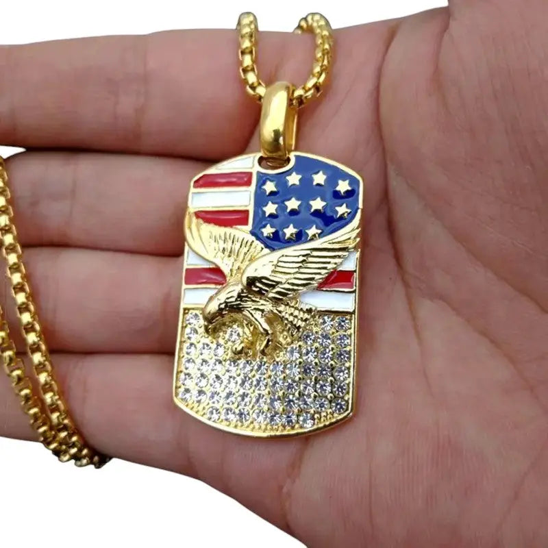 PLAQUE MILITAIRE - PUISSANCE AMÉRICAINE (OR)