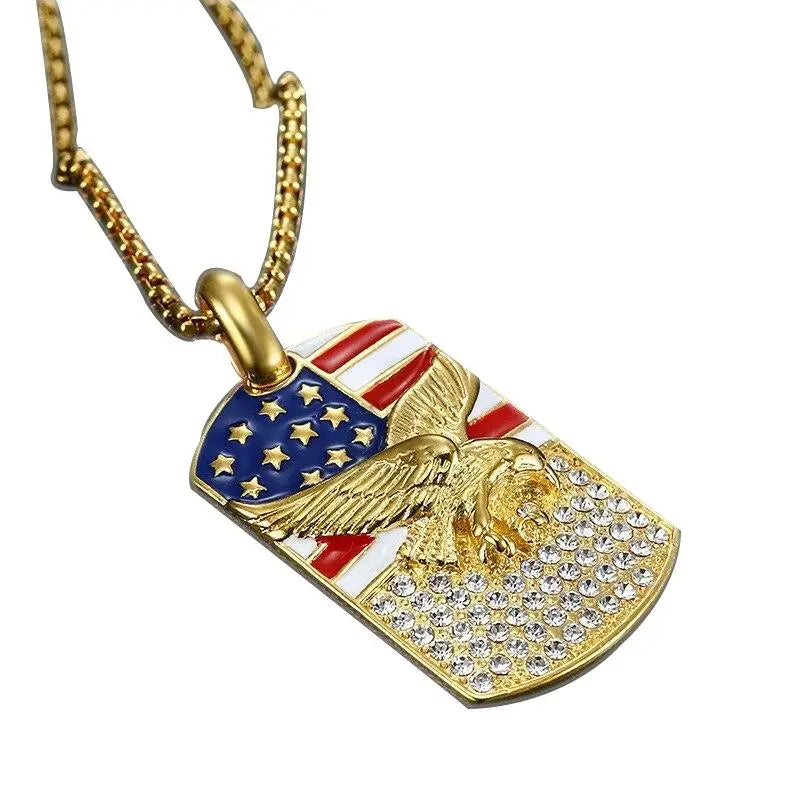 PLAQUE MILITAIRE - PUISSANCE AMÉRICAINE (OR)