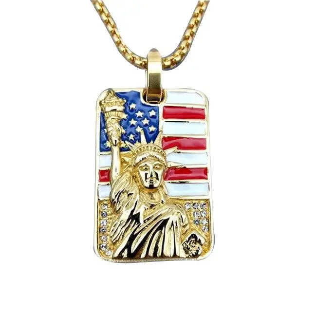 PLAQUE MILITAIRE - PUISSANCE AMÉRICAINE (OR)