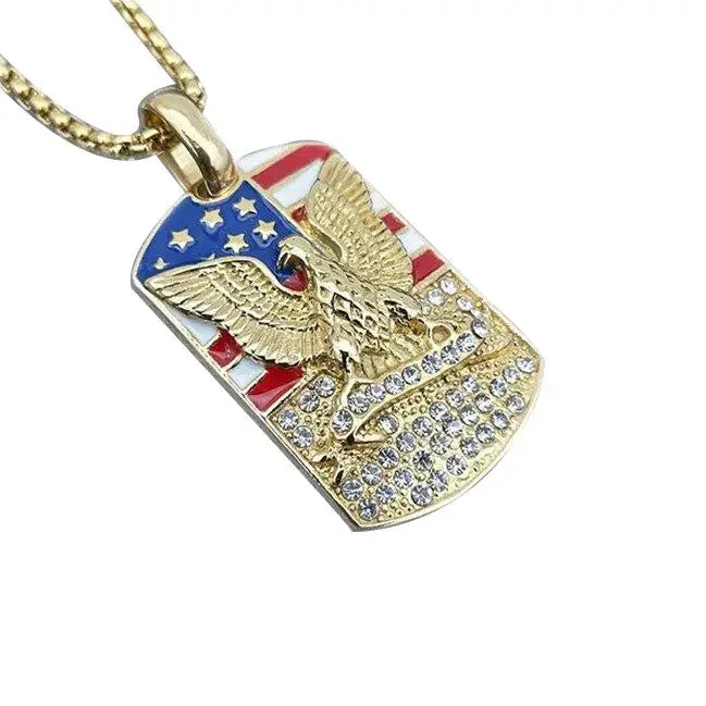 PLAQUE MILITAIRE - PUISSANCE AMÉRICAINE (OR)