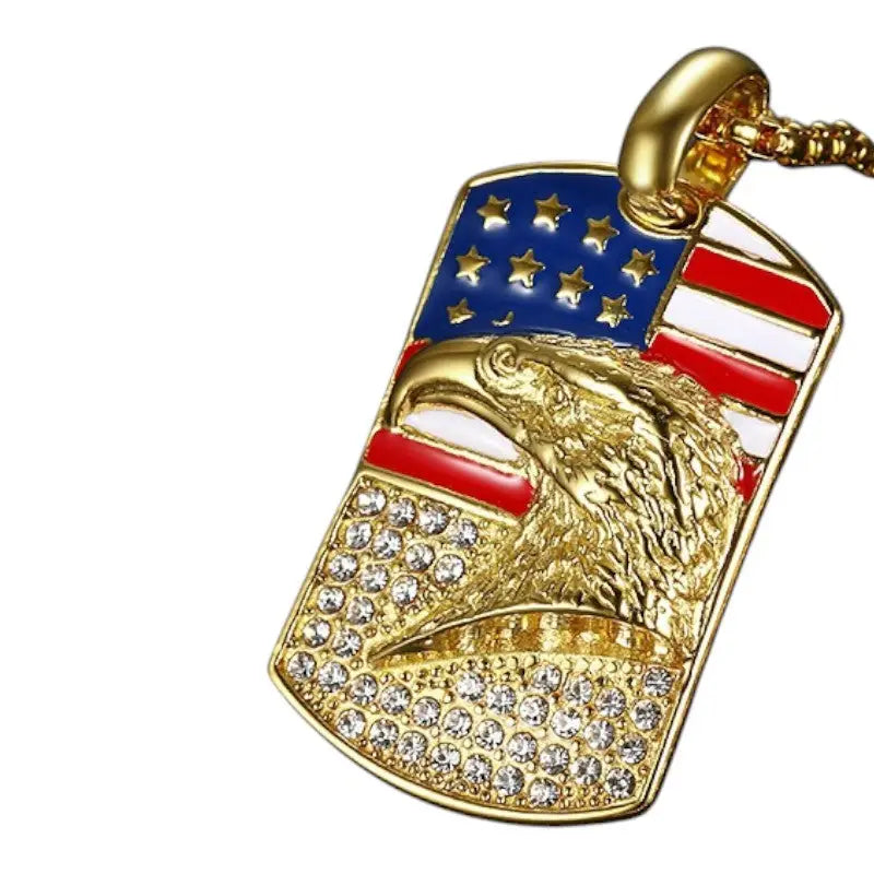 PLAQUE MILITAIRE - PUISSANCE AMÉRICAINE (OR)