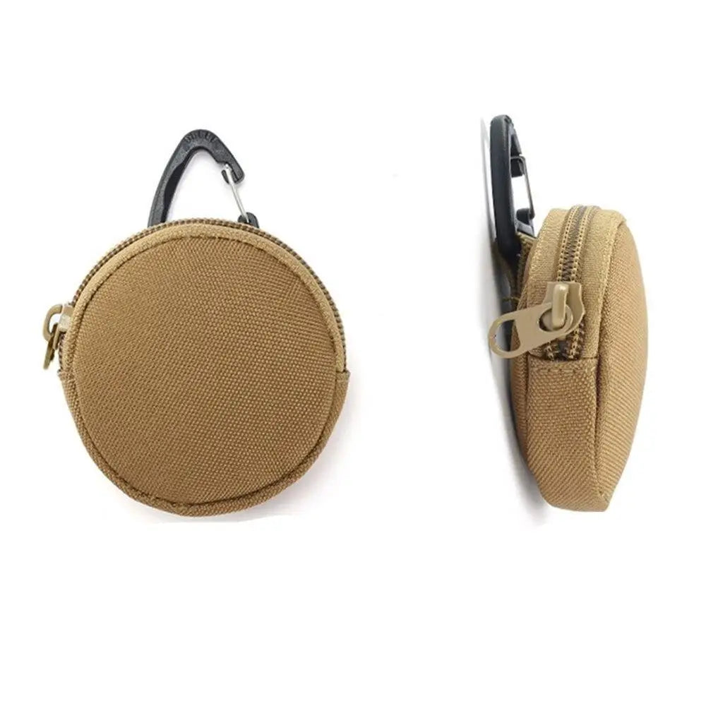 Pochette tactique ronde avec mousqueton