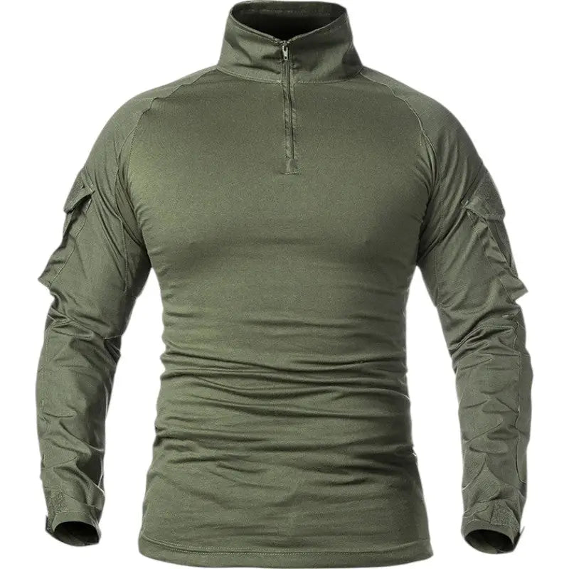Pull col roulé militaire