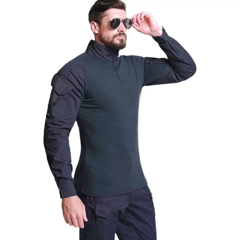 Pull col roulé militaire