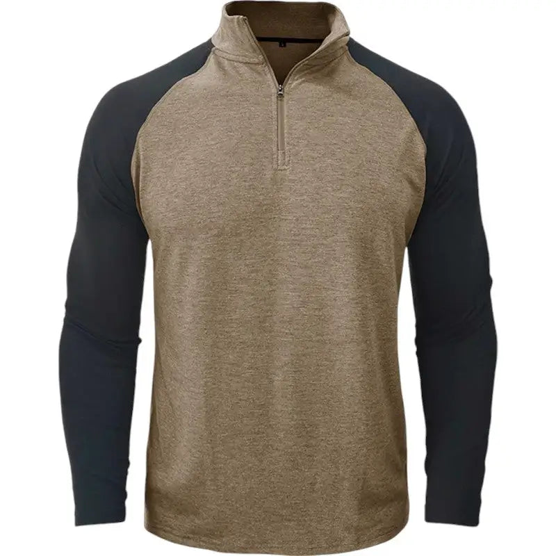 Pull militaire col zippé homme