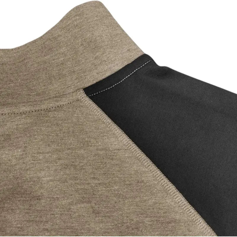 Pull militaire col zippé homme