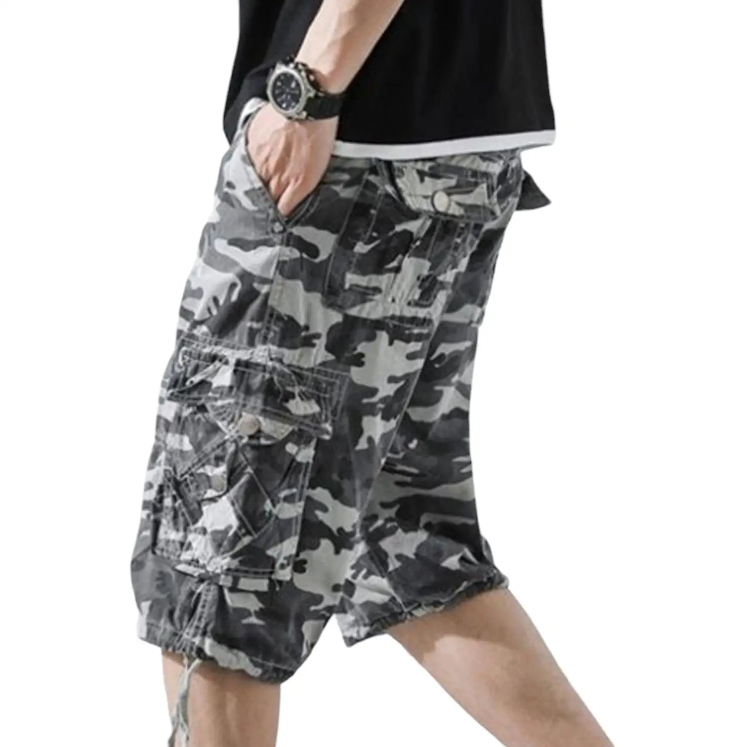 Short camouflage militaire