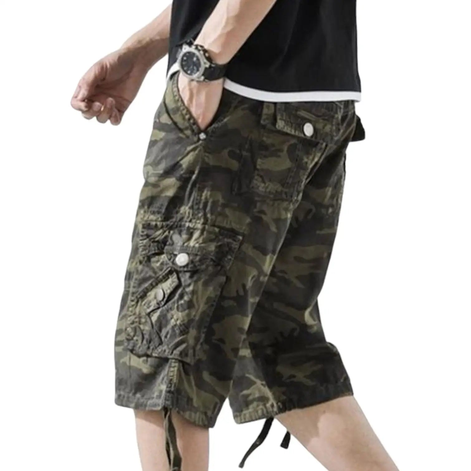 Short camouflage militaire