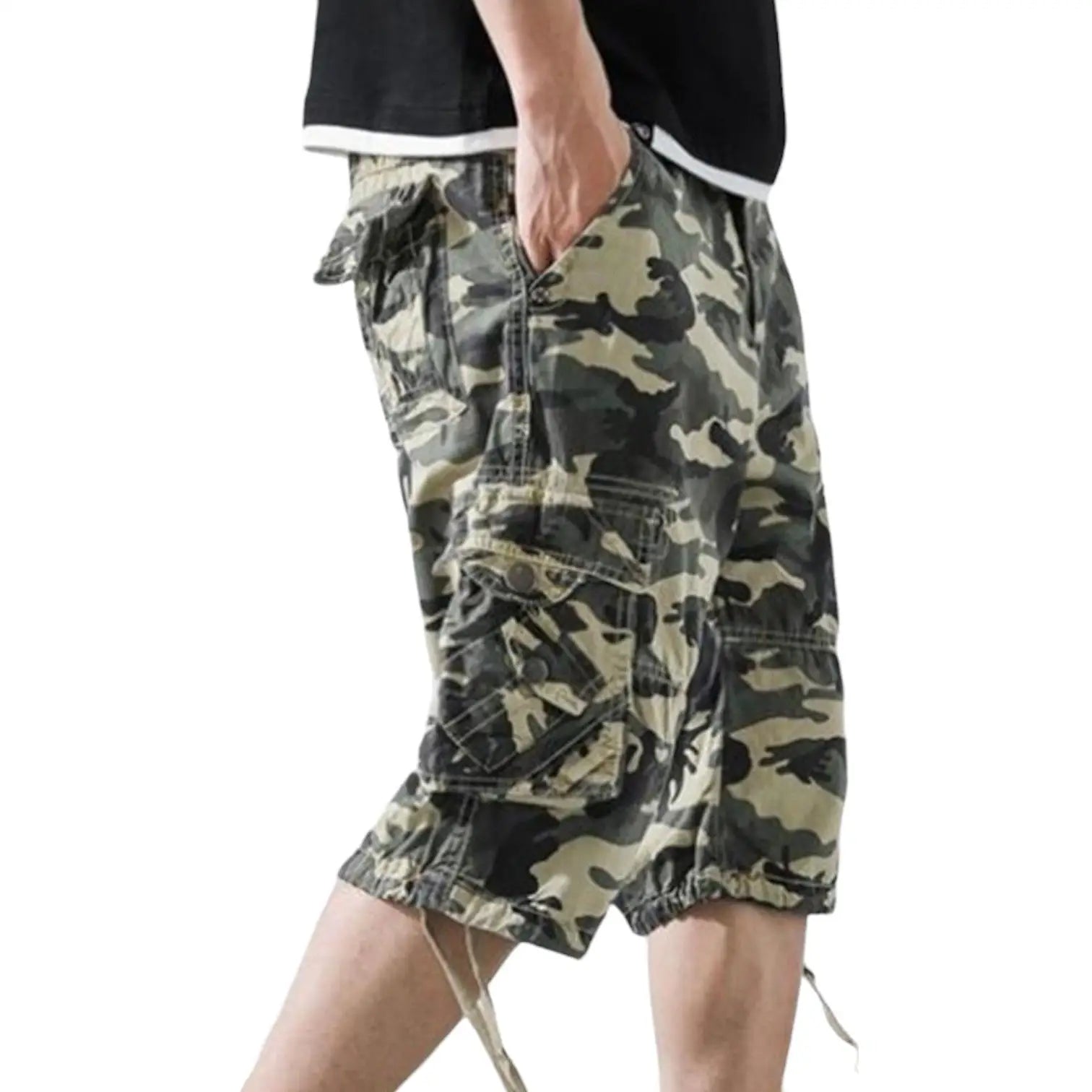 Short camouflage militaire