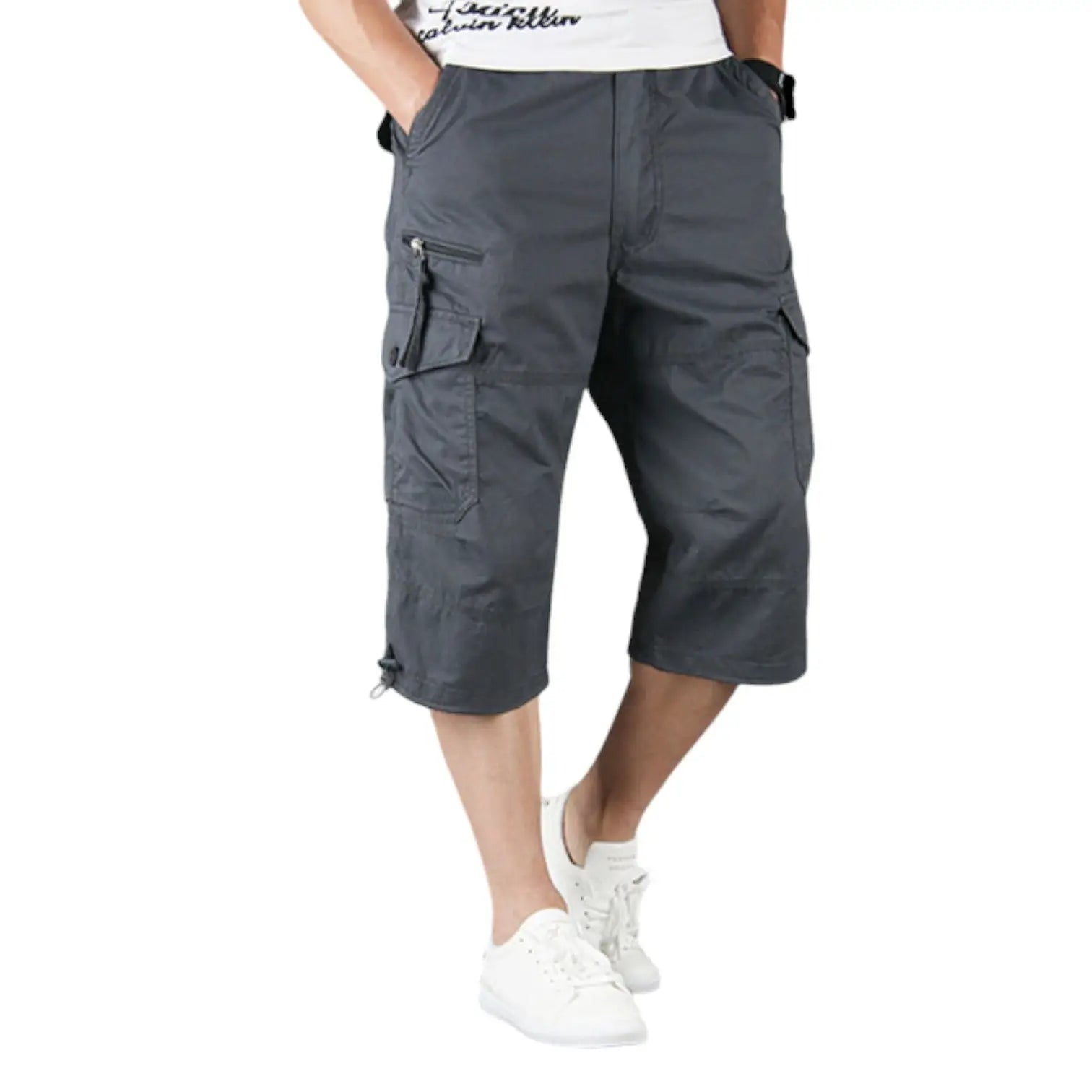 SHORT MILITAIRE LONG EN COTON