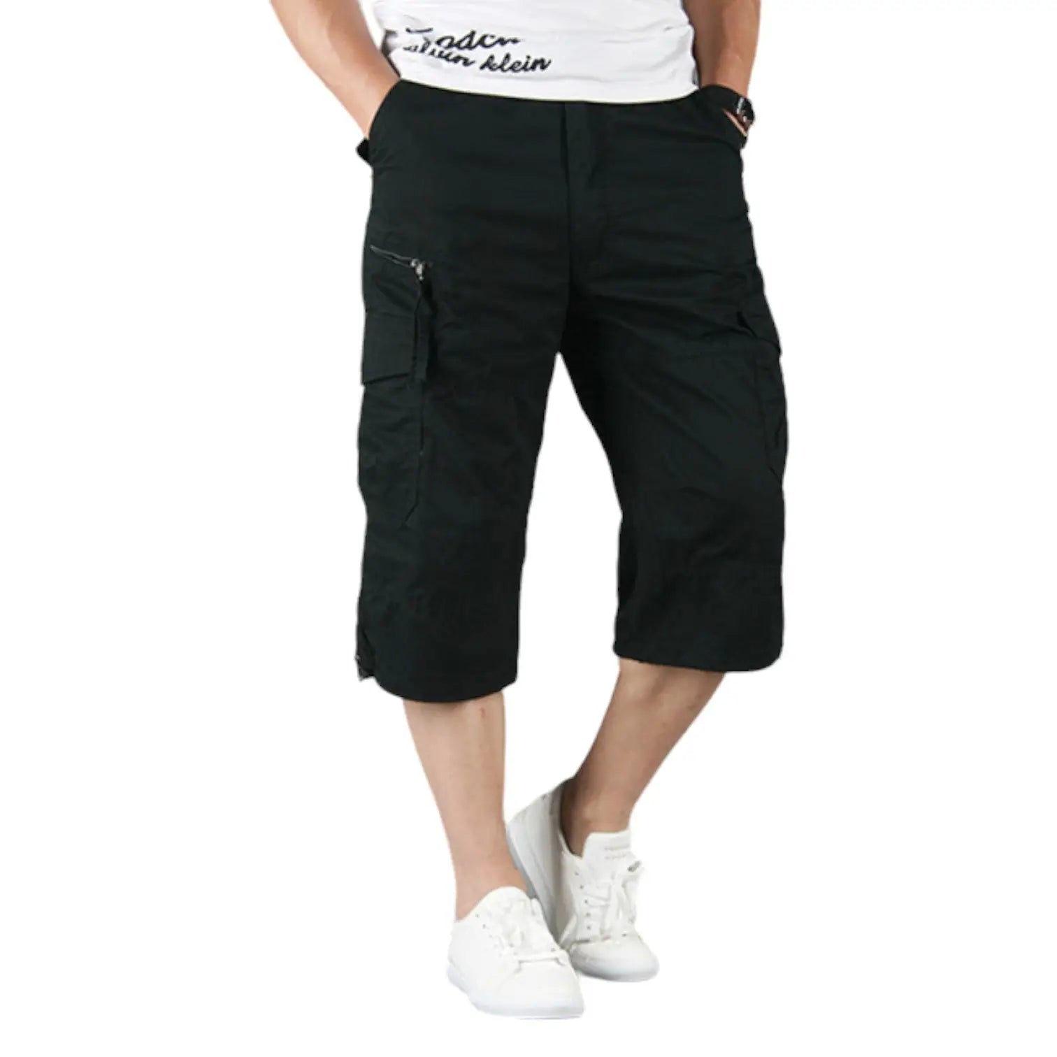 SHORT MILITAIRE LONG EN COTON