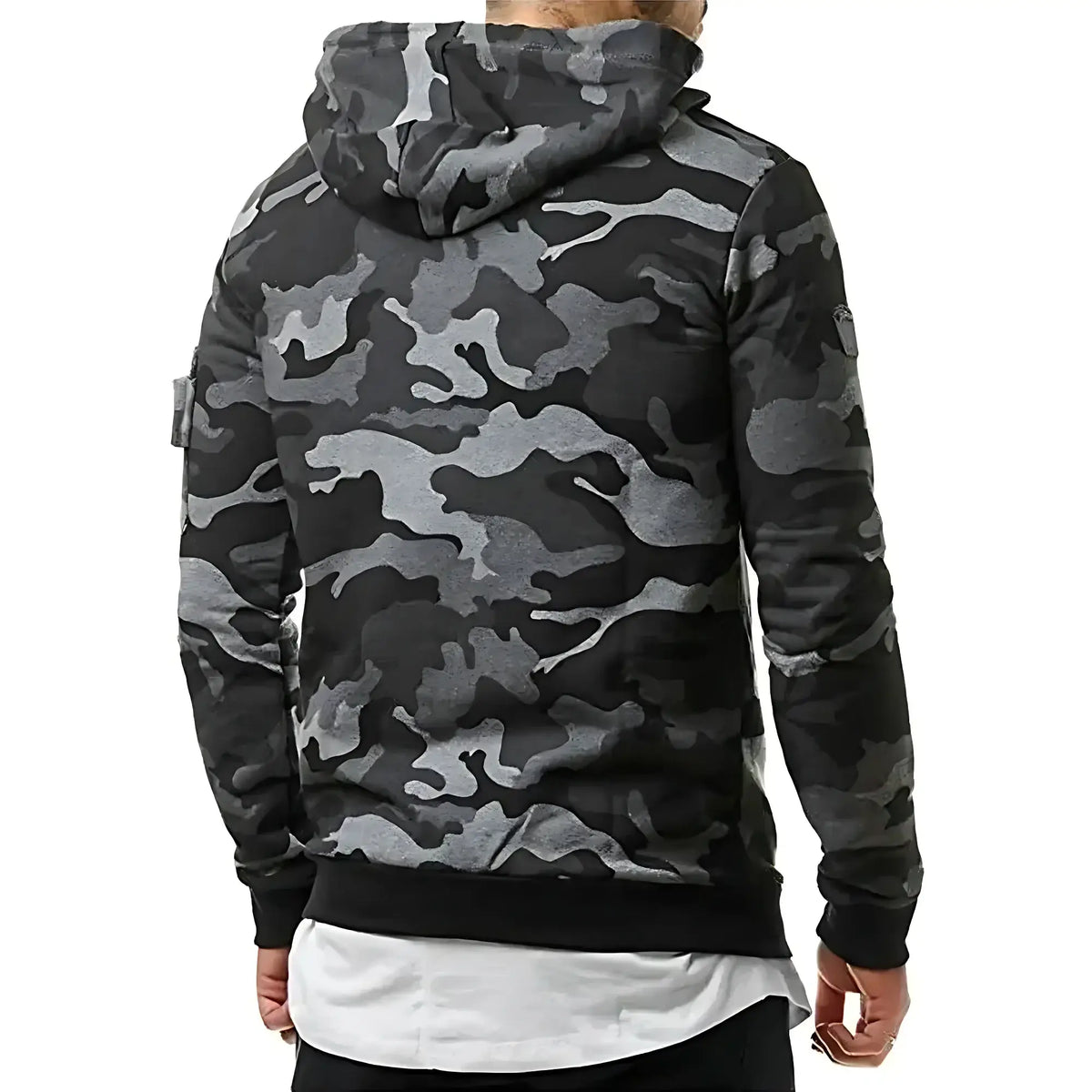 Sweat à capuche camouflage homme