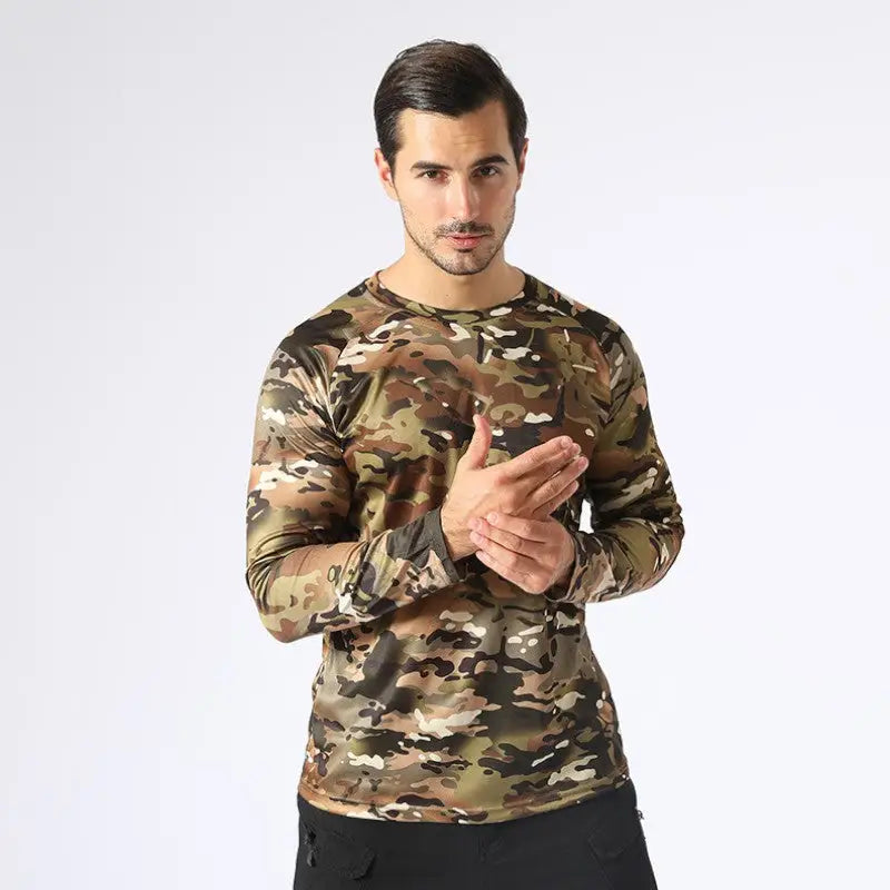 T shirt manche longue militaire