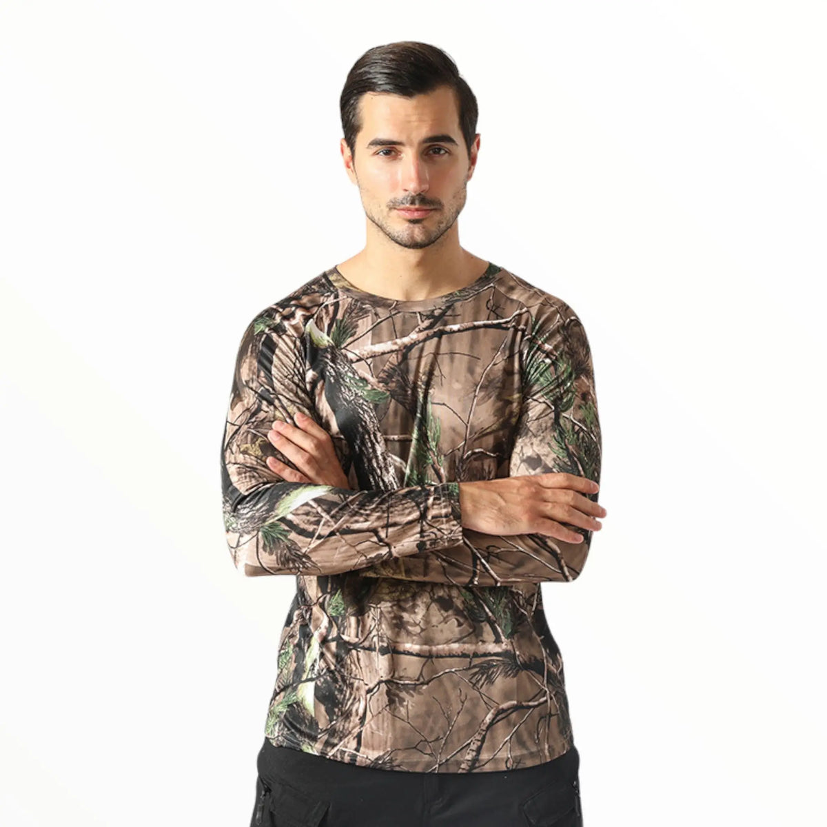 T-shirt manches longues camouflage à séchage rapide