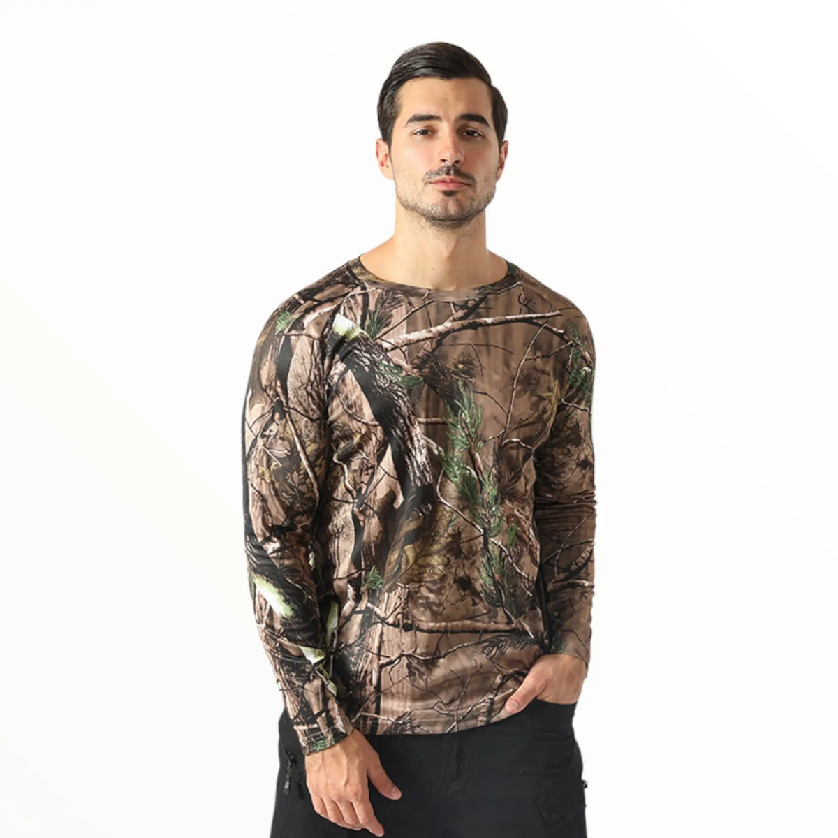 T-shirt manches longues camouflage à séchage rapide