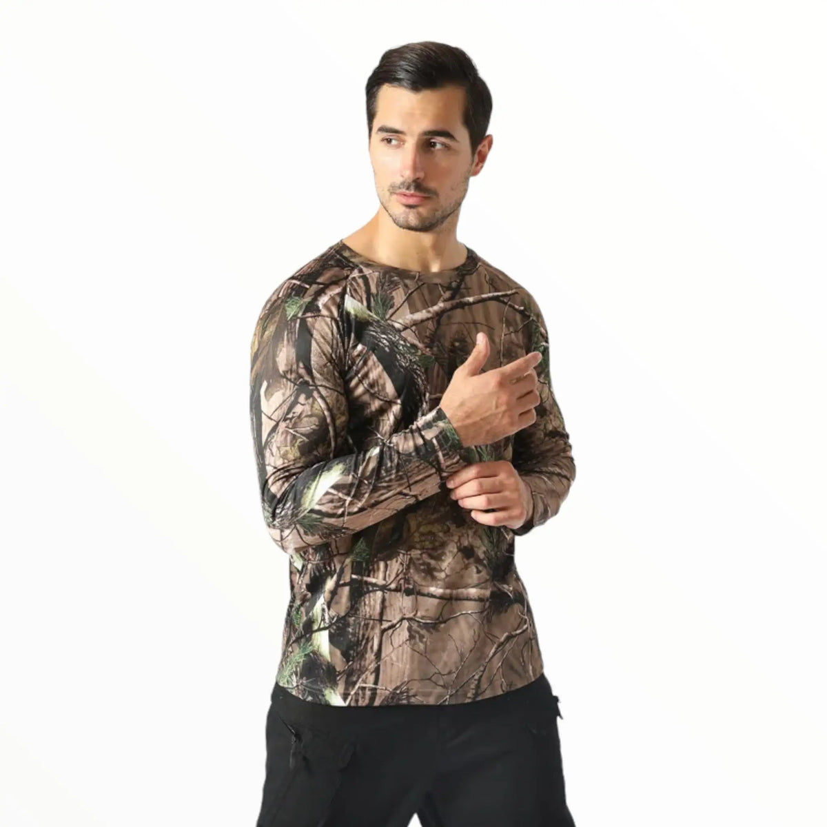 T-shirt manches longues camouflage à séchage rapide