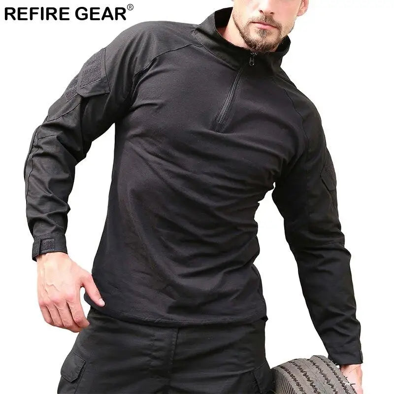 T-SHIRT MILITAIRE EN TISSU ÉLASTIQUE