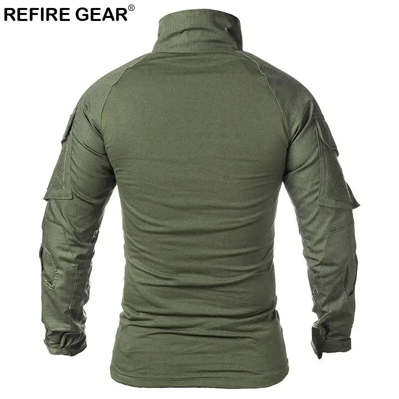 T-SHIRT MILITAIRE EN TISSU ÉLASTIQUE