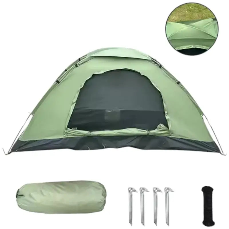 Tente randonnée camping vert 2 places