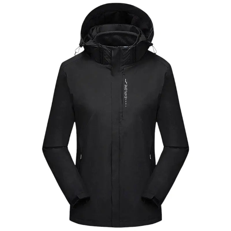 Veste chauffante automne hiver avec capuche amovible femme