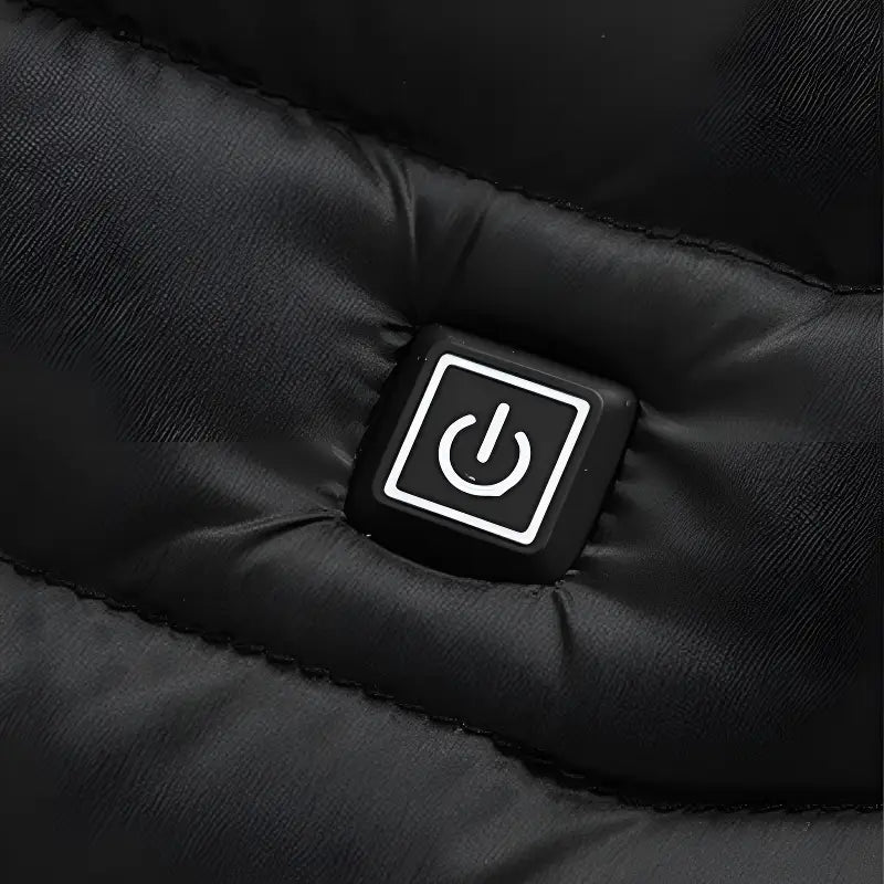 Veste chauffante électrique 5 zones noire et rouge