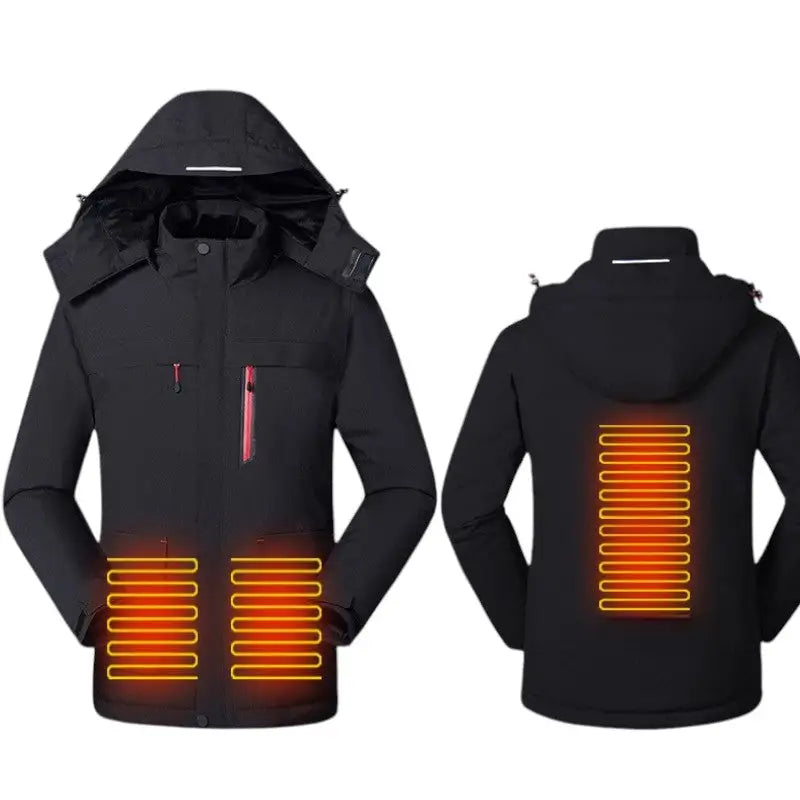 Veste chauffante hiver femme trois niveaux de chaleur USB 5V autonomie huit heures