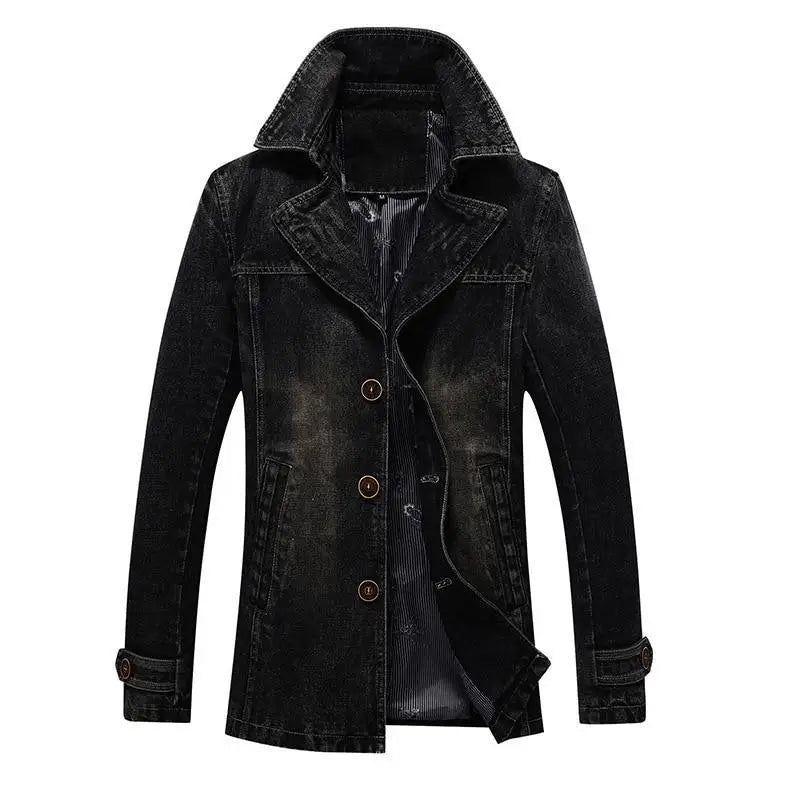 Veste en jean longue militaire