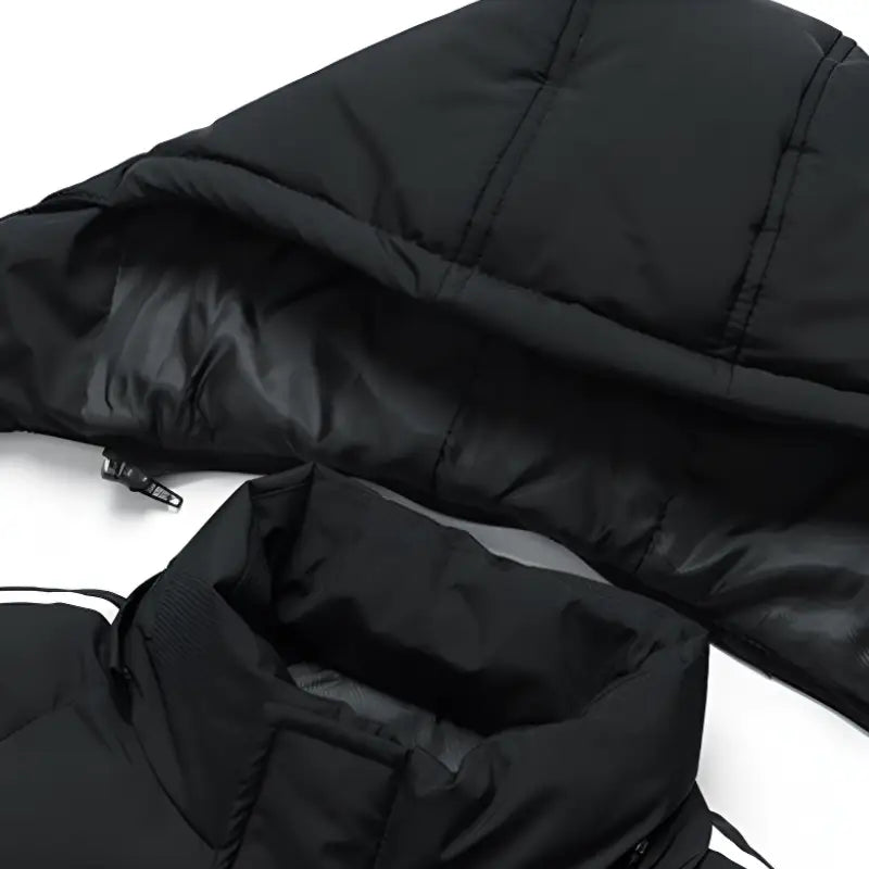 Veste longue chauffante 11 zones noire pour femme