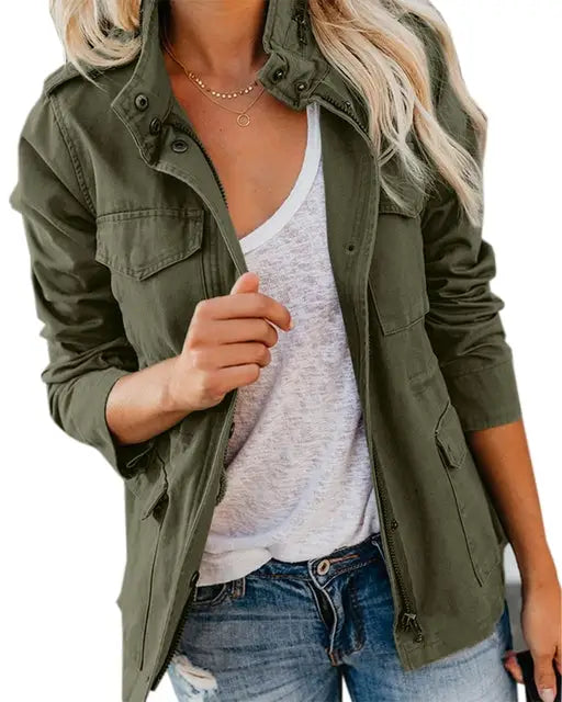 Veste militaire femme kaki