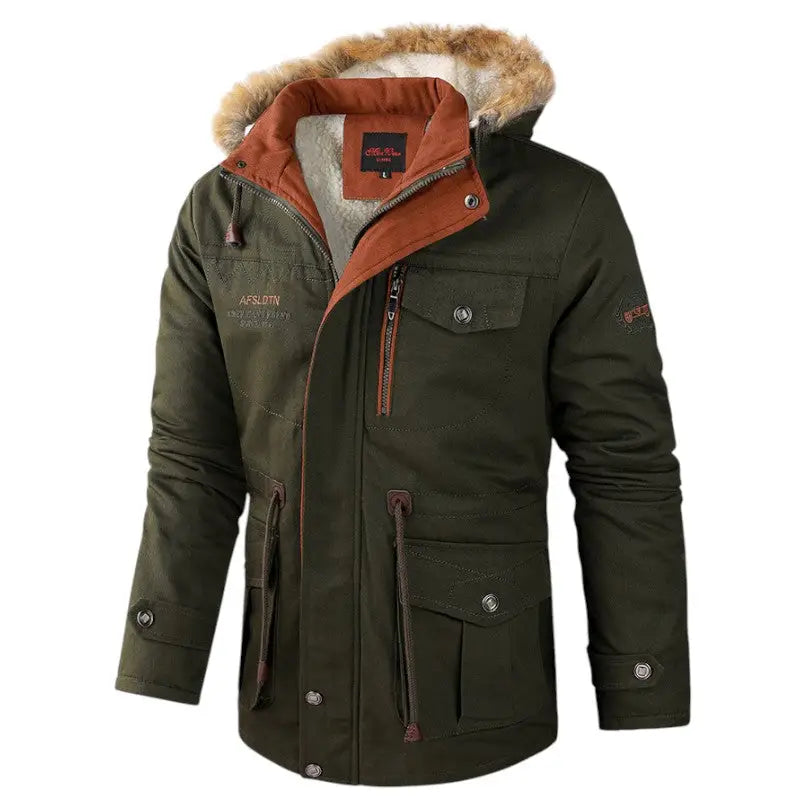 Veste militaire fourrure homme