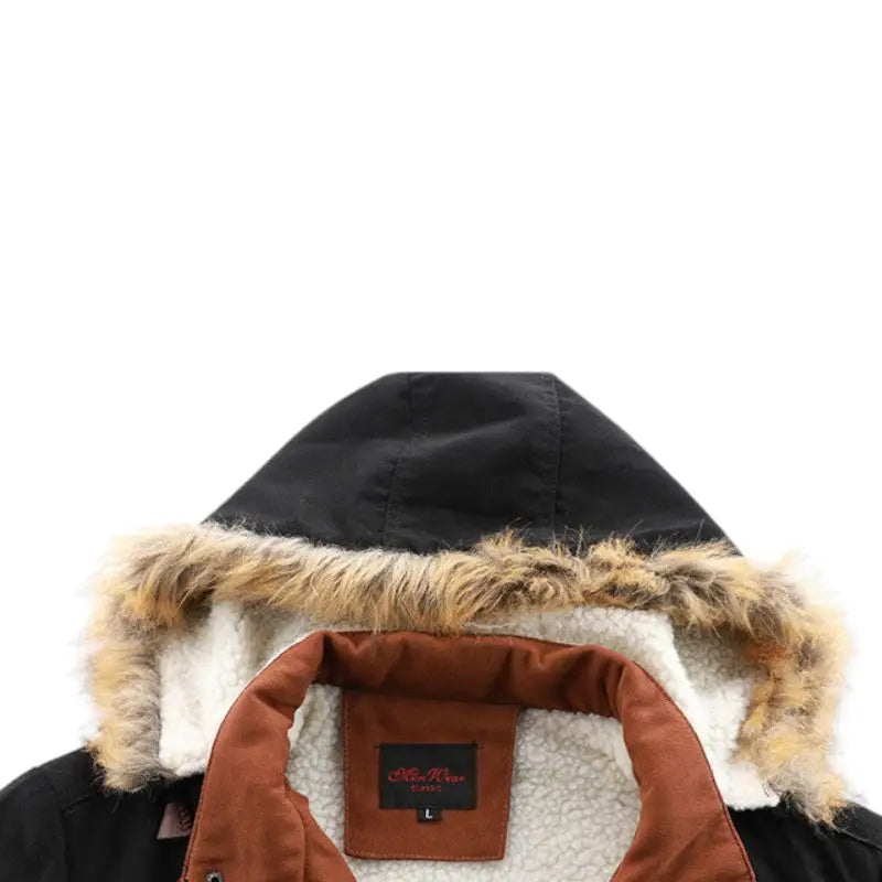 Veste militaire fourrure homme