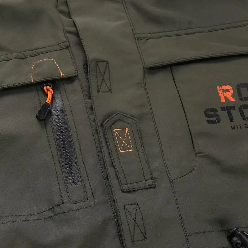 VESTE MILITAIRE AVEC REVERS ORANGE