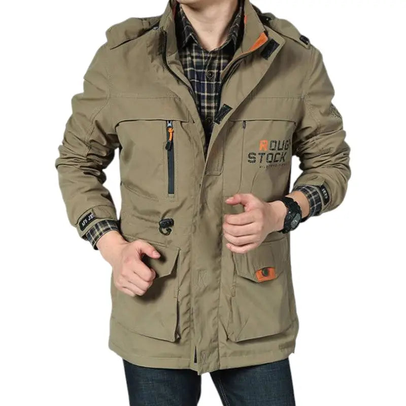 VESTE MILITAIRE AVEC REVERS ORANGE