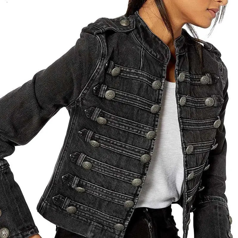 Veste noire femme militaire