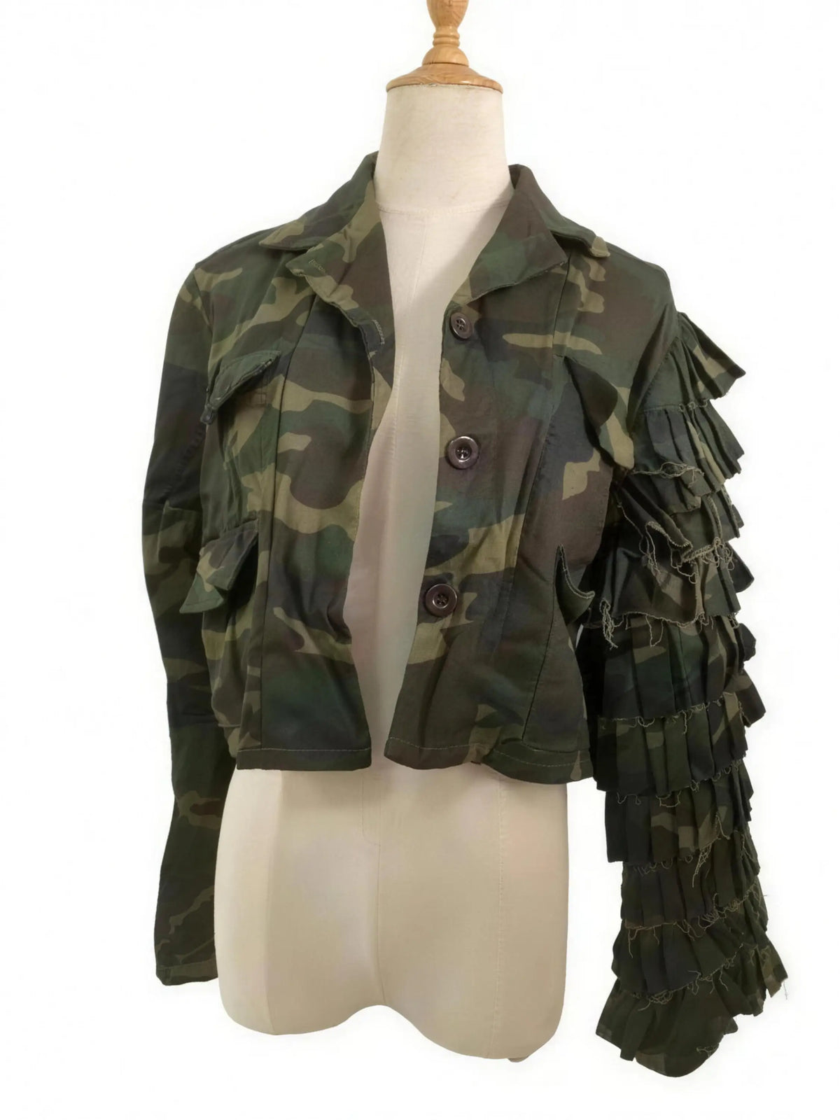 Veste treillis camouflage femme