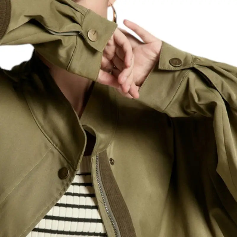 Veste verte militaire femme