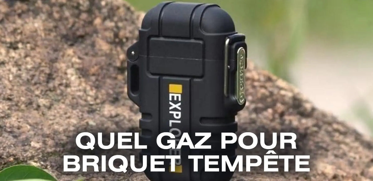 VVAY Briquet Tempête Gaz Rechargeable - Flamme Rouge Métal - Idéal Cadeau Homme (Gaz Non Inclus)
