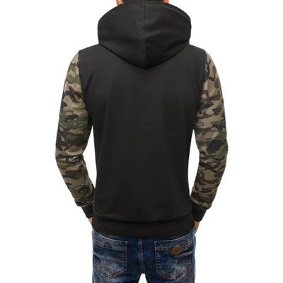 SWEAT MILITAIRE AVEC FINITIONS CAMOUFLAGE