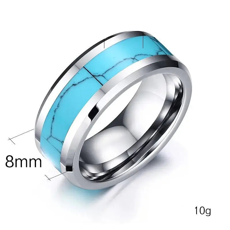 BAGUE MILITAIRE - BLEU DE JADE (CÉRAMIQUE)