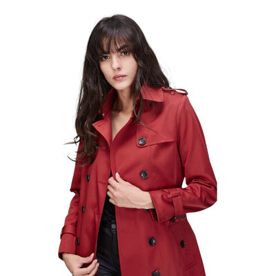 Veste Rouge longue style armée femme