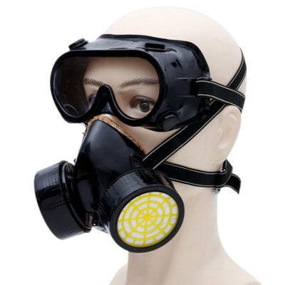 MASQUE NRBC - MASQUE RESPIRATOIRE DOUBLE AVEC LUNETTES DE PROTECTION