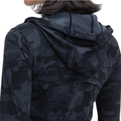 Veste noire militaire camouflage femme