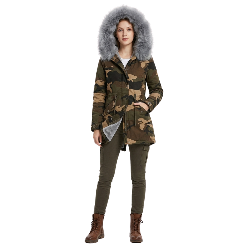 Parka femme militaire
