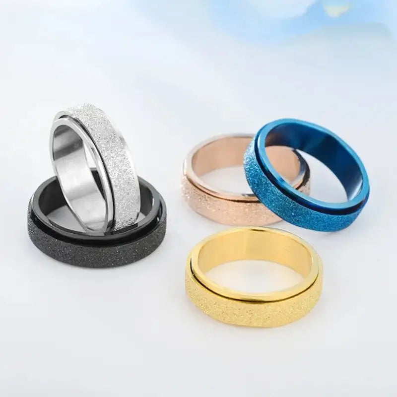 Bague acier colorée