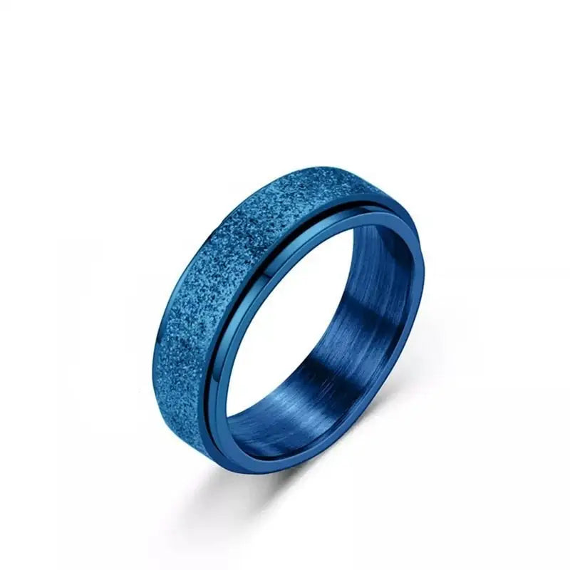 Bague acier colorée