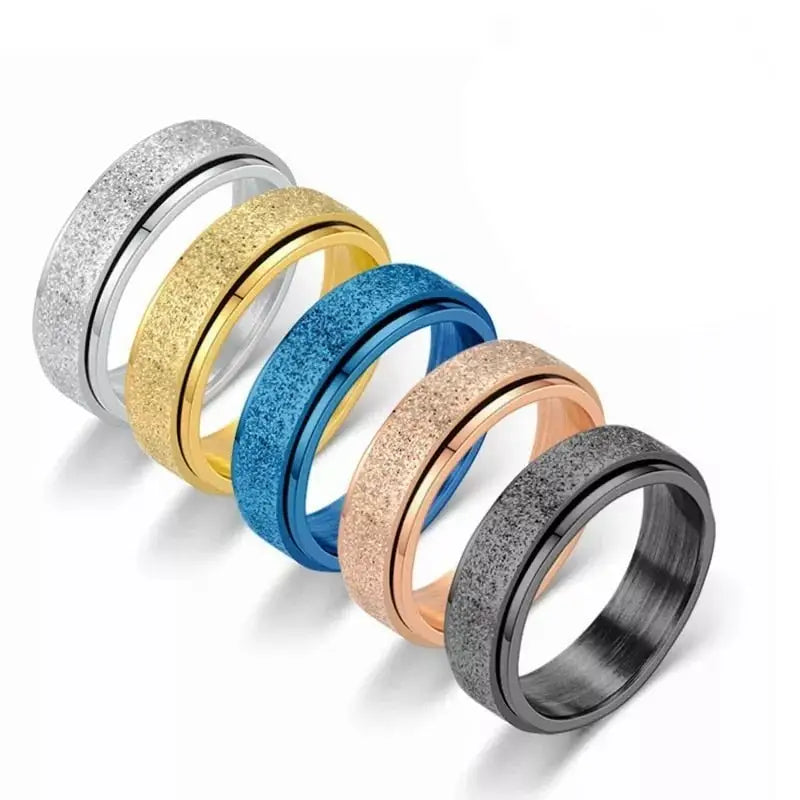 Bague acier colorée